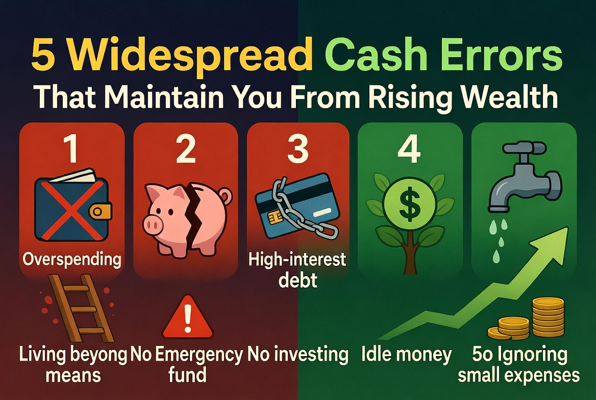 5 Widespread Cash Errors That Maintain You From Rising Wealth